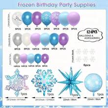 Frozen Balloon Arch Garland Kit Blue Purple Sliver White Thickening Latex Balloons For Snow Queen Priness Wonderland First 1st 3th 4th 5th Birthday Party Decorations Supplies - Color Mixing - View 8