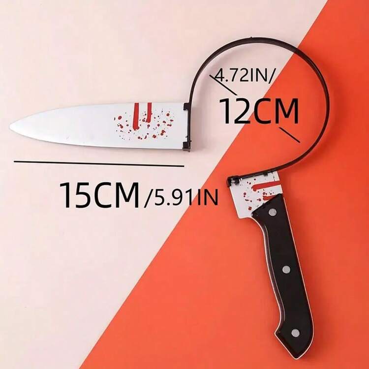 节日万圣节派对游戏：塑料刀头带 - 适合派对和聚会 - 女士派对配饰 - 彩色 - 查看 4