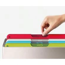 Joseph Joseph Folio Icon 4piece Nonslip Colourcoded Chopping Board Set With Storage Case Large Multicolor