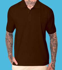 Men's Basic UNISEX POLO Shirt - Coffee Brown - View 4