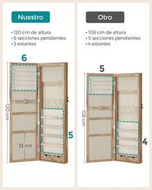SONGMICS Jewelry Boxes - Brown - View 6