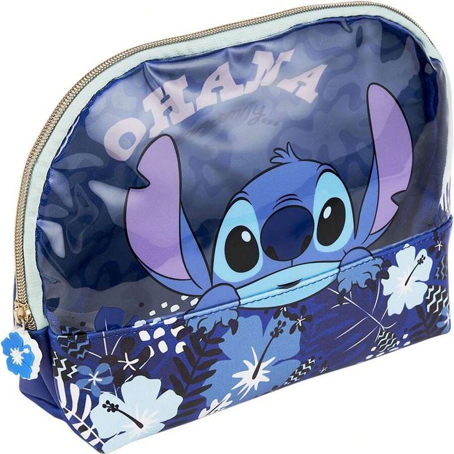 Lilo Y Stitch Stitch Travel Toiletry Bag For Boys And Girls - Perfect Children's Travel Set For Storing Hygiene Items - Ideal For Getaways, Vacations, Daycare Or School - Compact Toiletry Bag With Fun Character Designs - 霧霾藍 - 查看 1