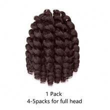 合成渐变色跳跃魔杖卷曲钩针编织辫子牙买加弹力非洲编织接发预扭接发适用于儿童和女性