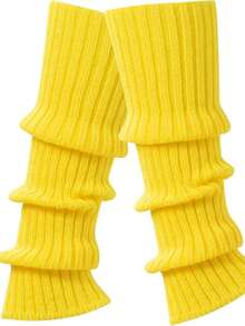 1 par de cubiertas para las piernas hasta la rodilla para mujeres - Tela de punto de poliéster, lavable a mano, unicolor, calentadores de piernas cómodos y cálidos, adecuados para días fríos, acogedores