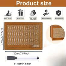 1 Cofrinho criativo faça você mesmo, pode ser montado por você mesmo, enfeite de decoração para casa, presente de quebra-cabeça infantil, plano digital reutilizável, cofrinho de madeira, enfeite de mesa, caixa de armazenamento de trocos, suprimentos para economias de fim de ano