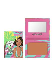 Misslyn Beach Please! Bronze Contouring Powder, Matte Bronze Powder, High Color Payoff, Fine And Smooth Texture, With Mirror, Face Contouring Bronze Powder, Long-Lasting Makeup Effect, Lightweight And Breathable, Smooth And Blendable - #58 Dusty Dune - 查看 4
