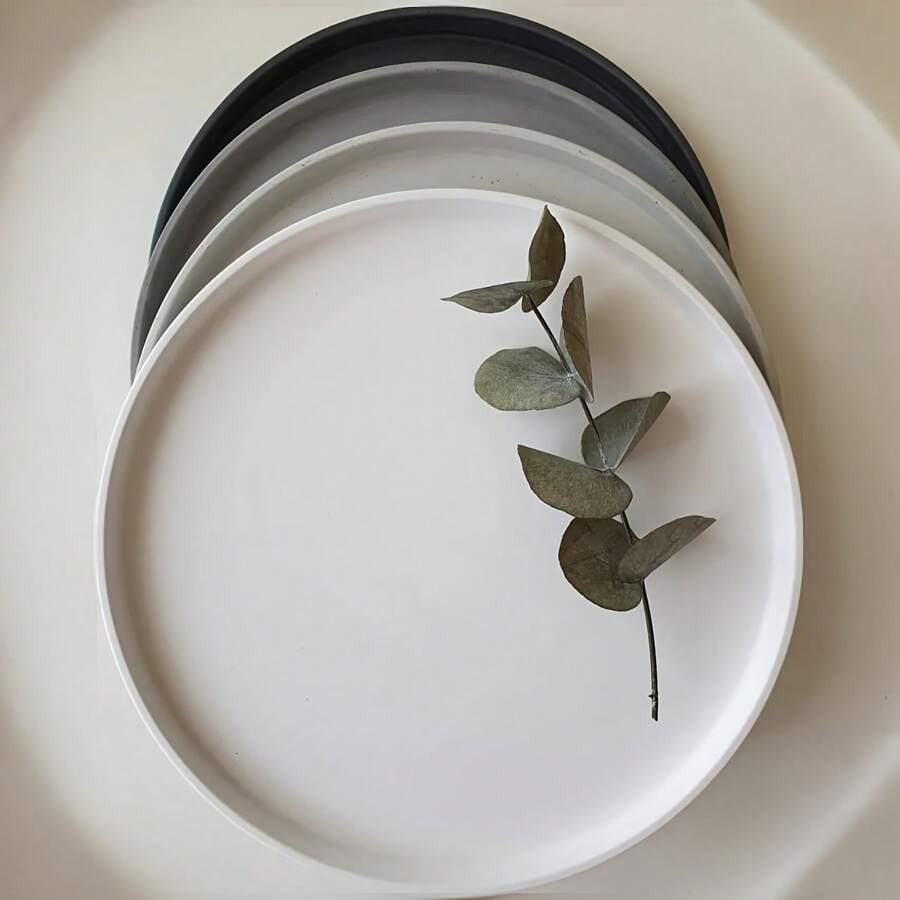 圆形硅胶混凝土模具，大底托盘形状，环氧粘土石膏模具，水果托盘设计，耐用材料，易于脱模