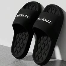 New Fashion Letter Slippers For Women, Soft Sole Non-Slip Indoor/Outdoor Wear, Minimalist Rhombus Pattern Black Slippers, Comfortable Soft Bottom Indoor Home Slippers, Outdoor Casual Wear Minimalist Letter Slippers For Women, Summer Breathable Soft Bottom Non-Slip Fashion Indoor/Outdoor Slippers Unisex Casual Outdoor Lightweight Holiday Beach Slippers, Christmas Slippers (For Wide-Footed Users, Please Choose One Size Up)