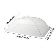 1pc White Insect And Mosquito-Proof Folding Cover, Vegetable Cover Can Be Disassembled And Washed Mesh Food Cover, Dining Table Cover Insect-Proof Cover For Camping Or Restaurant