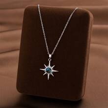 1pc Fashionable Starry Sky Star Pendant Delicate Cubic Zirconia Stainless Steel Necklace, Perfect Gift For Wife And Daughter Anniversary Birthday Party Accessory - X1531-starry Sky - View 12