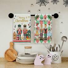 1/1/2 seturi de prosoape de bucătărie în stil Crăciun, cu tematică de spărgător de nuci, cu dimensiunile de 40x60 de centimetri, fabricate din material poliester ultra-moale, imprimate cu șervețele cu tematică de Crăciun și un design de Crăciun fericit. Potrivite pentru mese, restaurante, decorațiuni pentru petreceri și uz zilnic, sunt o alegere ideală pentru decorarea bucătăriei de Crăciun.