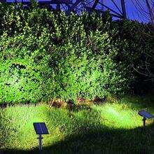 9个太阳能LED射灯，防水户外花园小径景观灯 - 黑色 - 查看 4