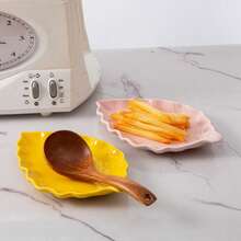 1/2pcs Ceramic Spoon Rest For Stove Top, Cute Green Leaf Shaped Spoon Rest/Spoon Holder For Kitchen Countertop, Farmhouse Decor Leaf Shape Spatula Holder Utensil Rest, Gift For Mother's Day Housearming Thanksgiving Christmas - Multicolor - View 11