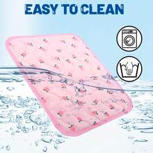 Pet Cooling Mat Ice Cooling Mat For Dogs & Cats Portable & Washable Pet Cooling Blanket, Car Seats, Beds For Summer, Cats Cooling Mat, Premium Pets Cool Pad For Crate Kennel, Indoor Cats Cool Sleeping Bed, Pets Cool Pad For Summer - Multicolor - View 2