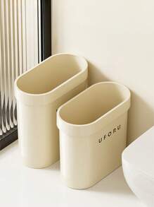 1pc High-Quality Bathroom Trash Can, Large Capacity Waste Bin With Fixing Clamp For Narrow Spaces