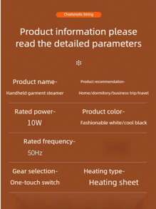 1pc Portable Handheld Ironing Machine Household Mini Steam Electric Iron Small Hanging Ironing Machine For Fabric Clothes Ironing