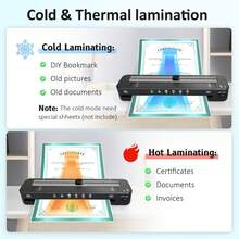 CRENOVA 13 Inch Laminator Machine - 11x17 Laminator With 50 Sheets, Cold & Thermal, Built-In Paper Cutter & Corner Rounder, A3 Laminating Machine For Classroom Home School - US A Type Plug(110-127V) - View 4