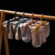 10 件 8 齿袜夹，衣柜收纳架，用于帽子、领带、袜子、毛巾，适用于家庭、旅行和儿童/婴儿房