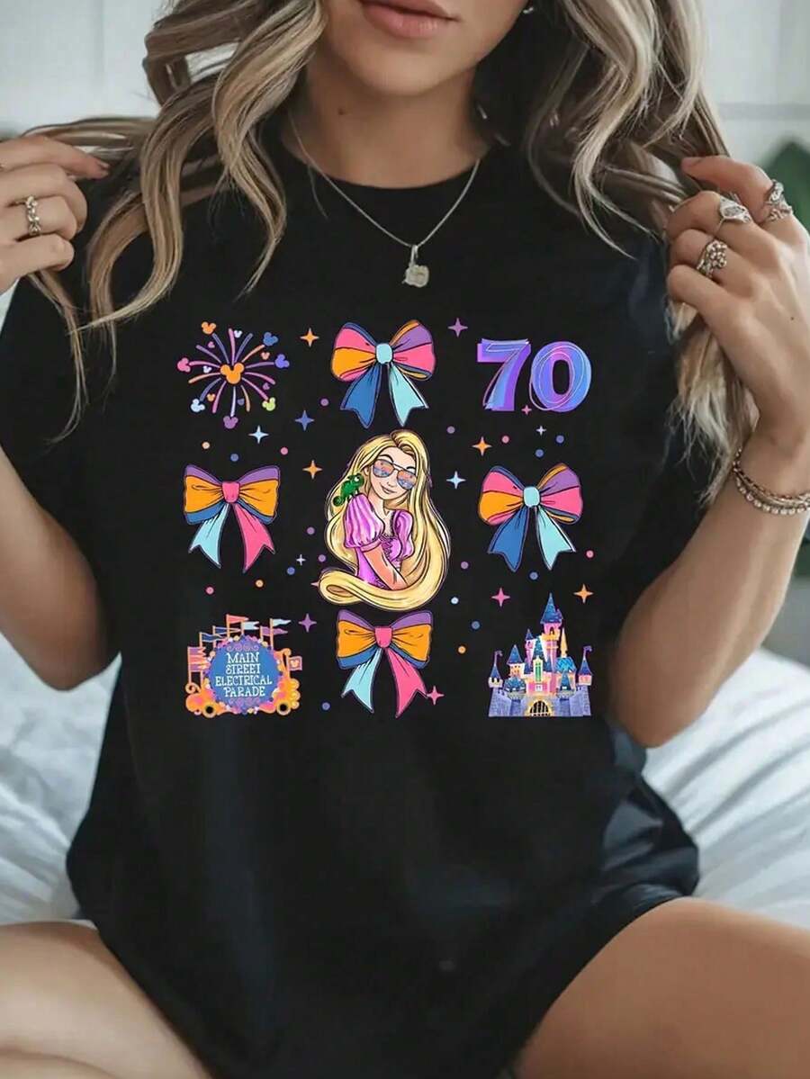 Women T-Shirts - 黑色 - 查看 1