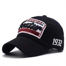 单色字母棒球帽，户外休闲