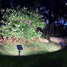 9个太阳能LED射灯，防水户外花园小径景观灯 - 黑色 - 查看 5