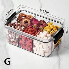 1-5Pcs Sealed Food Storage Containers - Kitchen Storage Containers, Multipurpose Kitchen Pantry Organizer For Sugar, Flour, Pasta, Peanuts, With Lid, Sealed - Black - View 9