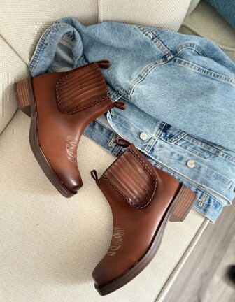 Botas vaqueras para mujer botines tipo ecopiel anchas media pantorrilla botas vaqueras botas cortas y gruesas