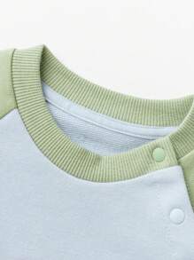 mini bala Baby Raglan Sleeve Romper 2025 Spring Loose Soft Bodysuit