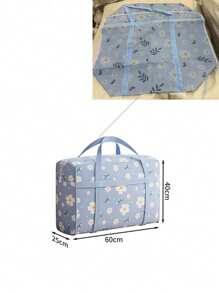 Verstärkter Quiltaufbewahrungssack mit großer Kapazität und Blumenmuster, wasserdicht, Haushalts-Umzugs-Organizer-Tasche für Kleidung, Bettwäsche, Gepäck