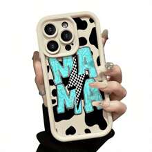 1pc TPU High-Edge Anti-Drop Design With MAMA Letter Printing Anti-Drop And Shockproof Full-Cover Mobile Phone Case Suitable For Iphone16pro Max/16pro/16plus/16/15/14/13/12/11/XSMAX/XS/XR/Galaxy S22plus/S23ULTRA/S24FE/S25 EDGE Is Cute And Fashionable, And Is A Good Choice For Various Festivals