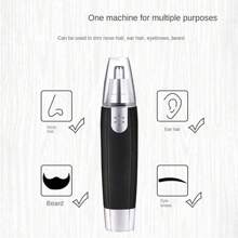 1 No.5 Battery Powered, Electric Men's Nose Hair Shaver, Nose Hair Cleaner, Mini Shaver