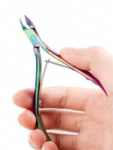 8/6/5/4/3/2/1 件套不锈钢修甲套装，包含指甲钳、指甲剪、指甲护理工具、角质去除器、指甲推，适用于修甲和足疗 - 彩色 - 查看 7