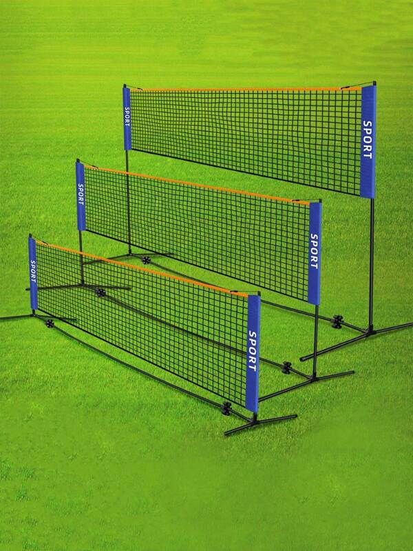 Portable Badminton Pickleball Net - Foldable/Extendable Poles For Multiple Sports - Ideal For Tennis, Pickleball, Soccer Tennis - Easy Setup (Tennis Net Only, Without Stand)