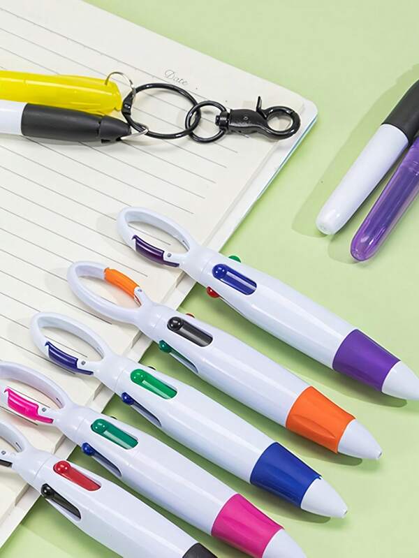 Set de 3/6 bolígrafos y marcadores para regalo de enfermera, que incluye marcador resaltador con punta, marcador permanente, bolígrafo retráctil con pinza de llavero de enfermera para insignia, para la escuela