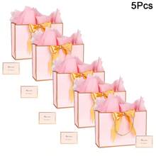 1/2/5 túi quà lớn có ruy băng, túi quà giấy có giấy mỏng và thiệp chúc mừng, túi quà có quai xách, túi quà giấy di động, túi quà sinh nhật/đám cưới/ngày của mẹ phù hợp cho phụ nữ, phù dâu, sinh nhật, ngày lễ tình nhân, tiệc cưới (sâm panh/hồng/xanh/trắng/đen), ngày lễ tình nhân, ngày của mẹ, halloween, giáng sinh, lễ tạ ơn - Nhiều màu - Xem 30