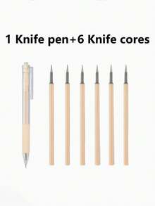 1/7 Piezas/Set Cuchillo de utilidad artístico para pegatinas, scrapbooking, herramienta de corte, caja de envío, cuchillo, útiles escolares, manualidades DIY, útiles escolares, vuelta al cole