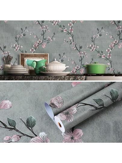 Roll Of Roze Bloemen Wallpaper Plum Blossom Self Adhesive Vinyl Peel Off Contact Paper Bedroom Living Room Wand Home ation Stickers Kitchen Countertop Cabinet Door Furniture Renovation Hoes Film DIY Easy Installation Removable 17.7in*393.7/196.8/118.1/39.3in view 8
