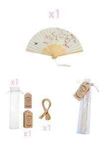 4/20/40pcs Per Set, White/Pink Wooden Folding Fan, Creative Romantic Design For DIY, Gift Set, Bridesmaids Handheld Folding Fan For Bridal Shower Decoration, Perfect Wedding Gift And Party Accessory For Parties And Events, Folding Fan For Women - Multicolor - View 18