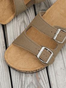 Giày sandal hở mũi cổ điển thoáng khí cho nữ, dép đi trong nhà bền chống trượt thoải mái, giày mùa hè cho nữ - màu nâu - Xem 7