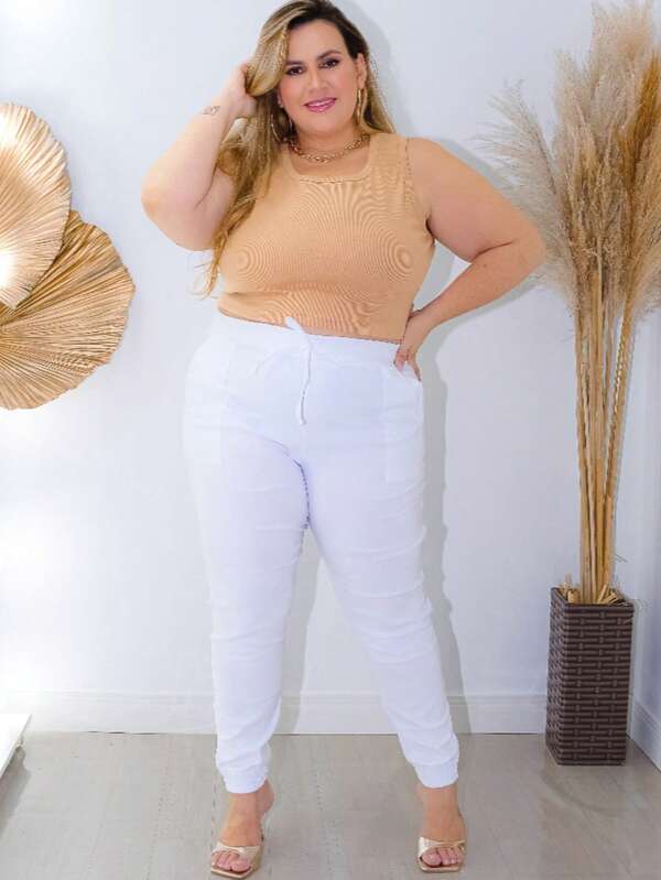 CALÇA PLUS SIZE FEMININA*