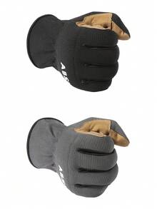 1 Pair Men Full Finger Gloves For Outdoor Work, Gardening, Thick & Anti-Slip Palm, Wear-Resistant
