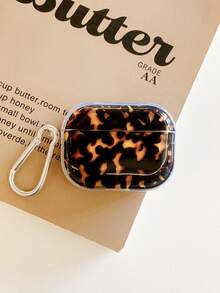 双面黑色豹纹透明耳机盒，动物图案元素耳机盒，透明TPU材质耳机盒，附赠1个耳机盒挂钩。兼容保护套、耳机、Pro（第二代）、3、Pro、1/2、4 - 彩色 - 查看 7