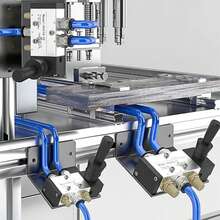 Válvula neumática de palanca de 5 vías y 2 posiciones 1/4 Npt, utilizada para controlar la presión, el flujo y la dirección del flujo de aire en sistemas neumáticos y para asegurar el funcionamiento normal de varios componentes neumáticos en actuadores o mecanismos neumáticos. - Plateado - Ver 5
