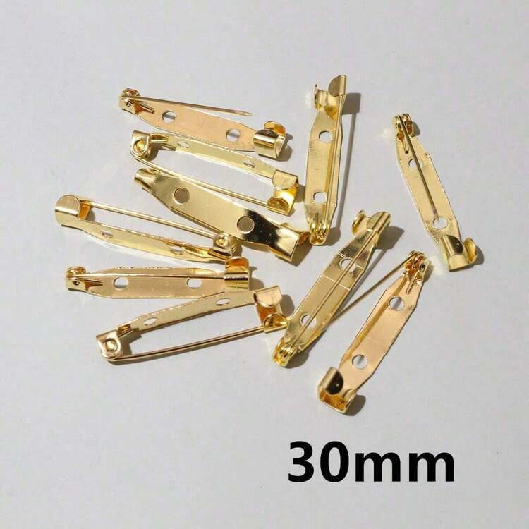 50 件 15-40 毫米胸针夹底座别针胸针设置空白底座适用于 DIY 珠宝制作用品 - brooch base - 查看 15