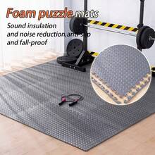 DDCAQIOUA 20/40pcs alfombrillas de espuma EVA de alta densidad (gris negro) con tableros de espuma empalmables: suelo antideslizantes, alfombra duraderas y cómodas, ideales para pisos de gimnasios, cintas de correr, tatamis, salas de pesas, colchonetas de protección para pisos, pisos de piscinas removibles y Pilates: ¡pisos de gimnasio multiusos para mayor agarre! - Multicolor - Ver 4