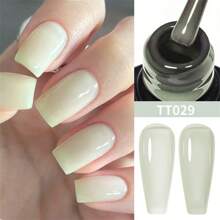 TARTU TARTU 8ml Esmalte de Gel de Gelatina - 7 Cores Vibrantes, Removível, Cura UV/LED, Rosa Nua, Vermelho Borgonha, Chocolat, Vermelho Rosa, Roxo, Laranja, Macaron Azul, Amarelo, Verde, Cor Semi-Permanente, Gel Semitransparente para Manicure, Base, Primer, Em Casa, Salão e Arte de Unhas, Presente para Mulheres