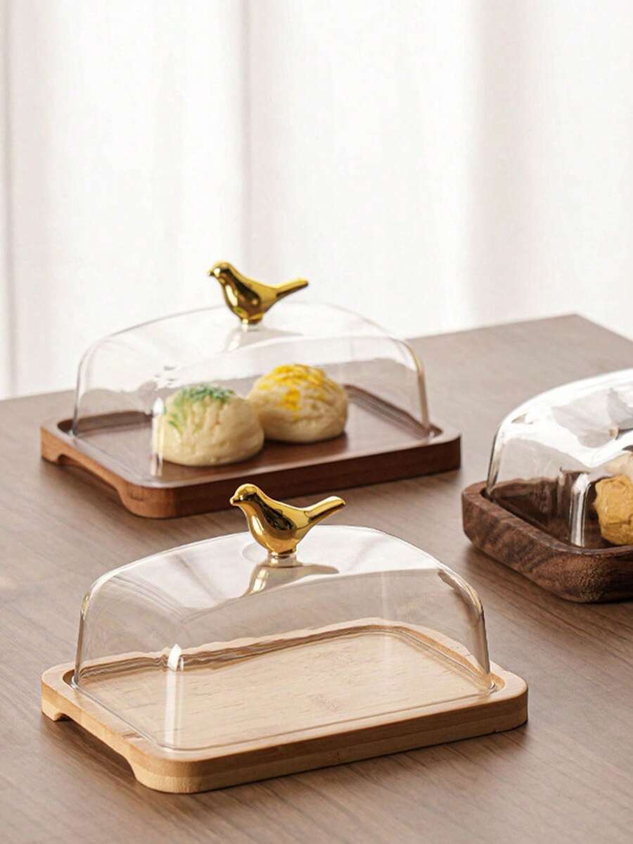 1 件豪华木质茶盘，餐厅盛放奶酪、黄油、小吃、蛋糕、甜点的盘子 - 彩色 - 查看 1