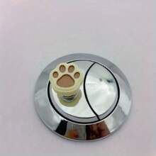 Modern Cat Paw Shaped Toilet Flush Button, Plastic Dual-Flush Tank Lever, Bathroom Flush Replacement Part