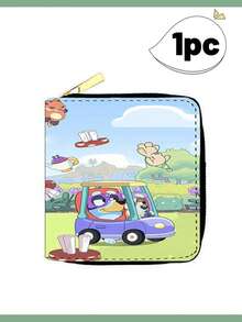 Bluey 卡通钱包 便携小钱包 短款拉链包 零钱包 证件包