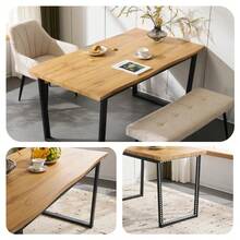 [Table Sold Separately] Dining Table For 4 Or 2 People, 140cm Wide, Stylish, Very Easy To Assemble, Solid, High-End, Vintage Style, Modern, For Guests Or For Study Use, Simple, Wave Shape, Not Eligible For Delivery To Okinawa Or Hokkaido - 橡木色 - 查看 1
